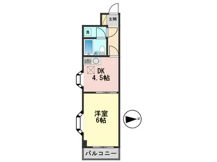 ライオンズマンション小岩第5(1DK/1階)の間取り写真