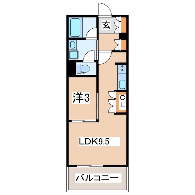 サンヴァーリオ菜根(1LDK/1階)の間取り写真