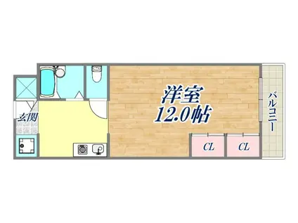 芦屋打出アーバンライフ(ワンルーム/9階)の間取り写真