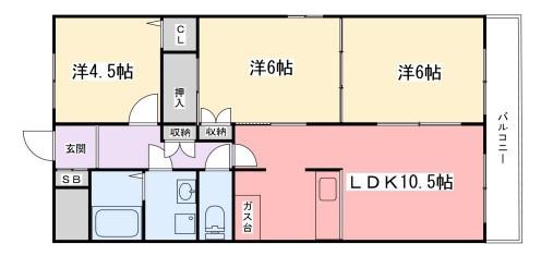 インタービレッジ別所(3LDK/2階)の間取り写真