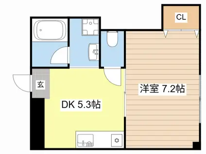 ヴィラ・十里(1DK/1階)の間取り写真