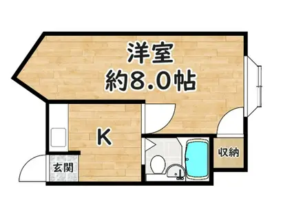 エクセル共和(1K/4階)の間取り写真