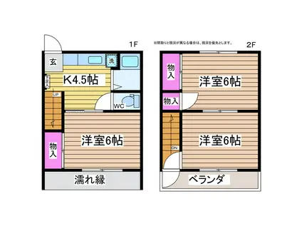 サンライズハイツ(3K/1階)の間取り写真