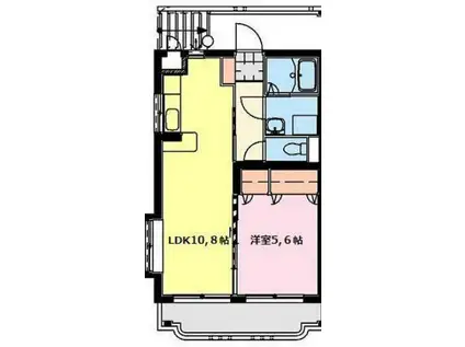 アリエス大町(1LDK/1階)の間取り写真