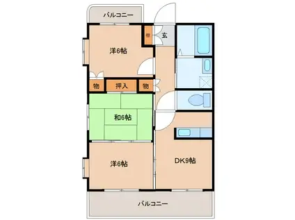 グランドゥルミキ(3DK/2階)の間取り写真