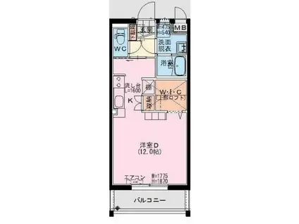 REVEL OCEAN(ワンルーム/2階)の間取り写真