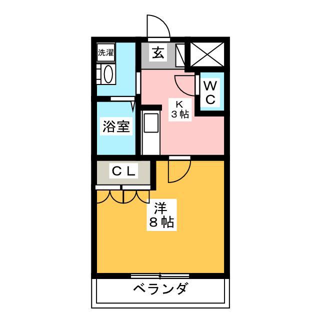 シャトーグレイス(1K/2階)の間取り写真