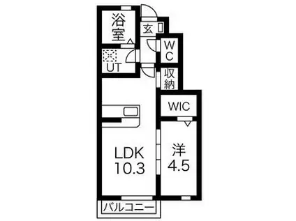 ARIETTO(1LDK/1階)の間取り写真