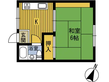 みやざきビル(1K/3階)の間取り写真