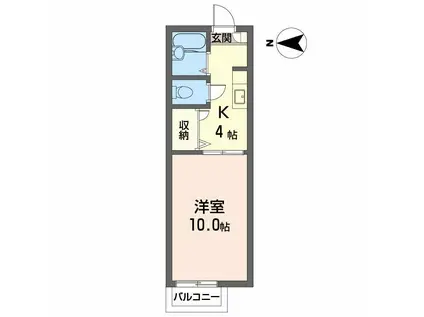 セフィラ壱番館(1K/2階)の間取り写真