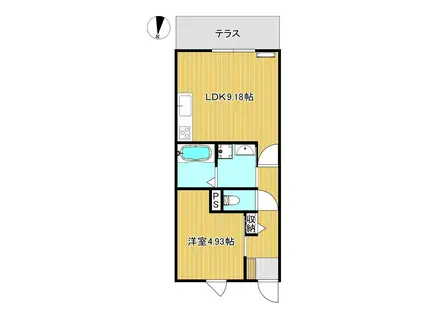 グラン・ケー(1LDK/1階)の間取り写真