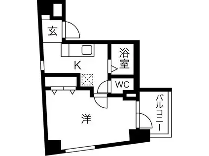 スカイコートスパシエ池袋(1K/7階)の間取り写真