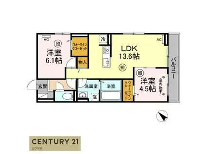 ヒルズライフ A棟(2LDK/3階)の間取り写真