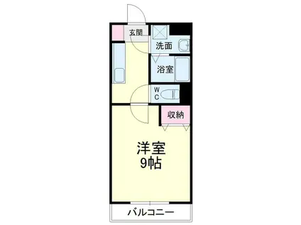 CYNTHIA山下(1K/2階)の間取り写真