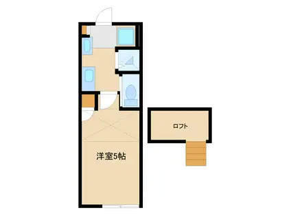 K-BONHEUR(1K/2階)の間取り写真