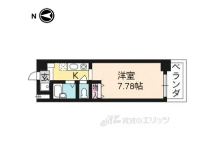 CASAYAMABUN(1K/3階)の間取り写真