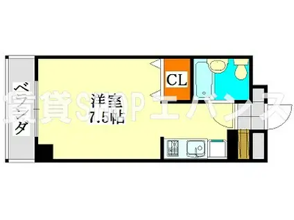 ソレイユM津田沼(ワンルーム/3階)の間取り写真