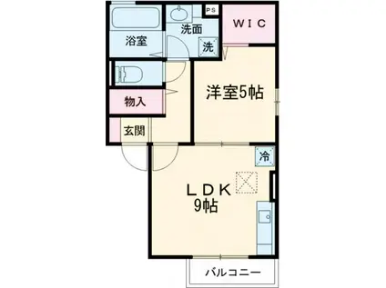 ル・リアン(1LDK/1階)の間取り写真