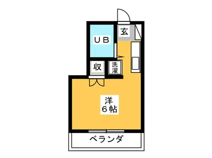 メゾンミナミ(ワンルーム/1階)の間取り写真