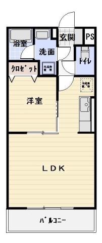 アイリスII(1LDK/3階)の間取り写真