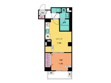 CLASKA(1LDK/8階)の間取り写真