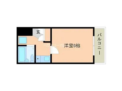 プラネット東塚口(1K/4階)の間取り写真