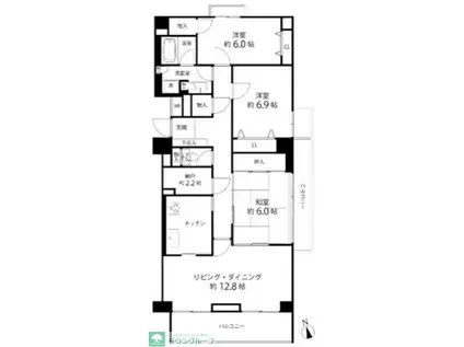 T S GARDEN府中(3SLDK/2階)の間取り写真