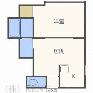 リア・クリスタル(1LDK/3階)の間取り写真