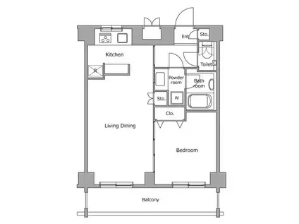 レジディア上落合(1LDK/4階)の間取り写真