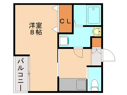 リブレアマリナ通(1K/2階)の間取り写真