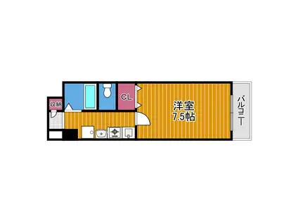 トレイズIII(1K/5階)の間取り写真