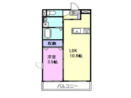 BEL EPI(1LDK/3階)の間取り写真