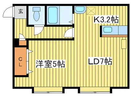 ロマリンダ(1LDK/4階)の間取り写真