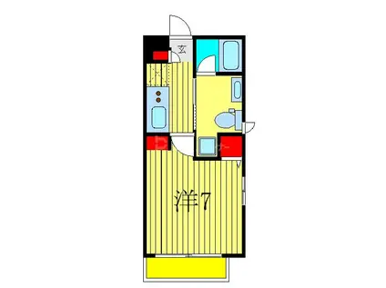 PRAISIER EMU(1K/2階)の間取り写真