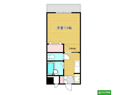 AS南鶴崎(1K/3階)の間取り写真