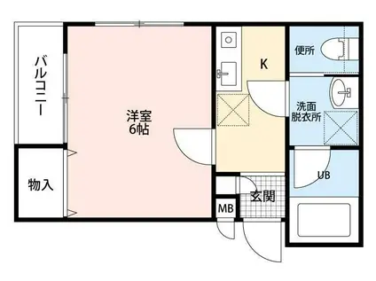 ラフィネ(1K/1階)の間取り写真