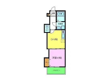 TKアンバーコート羽衣2(1DK/2階)の間取り写真