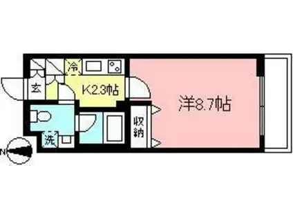 エフグランド(1K/4階)の間取り写真