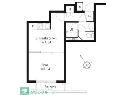 コスモスマーサ(1DK/1階)の間取り写真