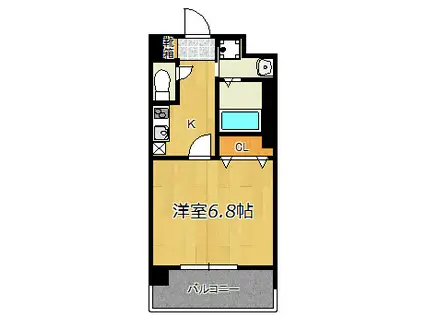 ファーストエフレシア姫里(1K/7階)の間取り写真