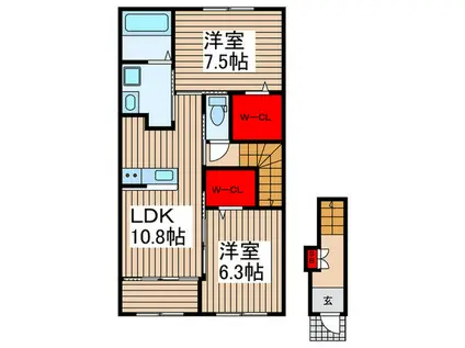 ペガソグラン(2LDK/2階)の間取り写真