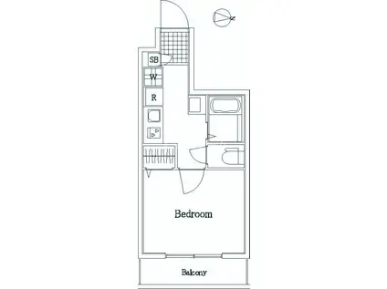 スカイコート千鳥町(1K/1階)の間取り写真