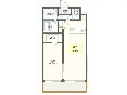 アルテシモ・レフィナ(1LDK/1階)の間取り写真