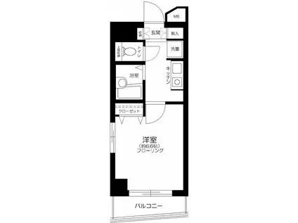 メインステージ南麻布(1K/5階)の間取り写真