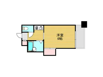 ディアーナTCT(1DK/4階)の間取り写真