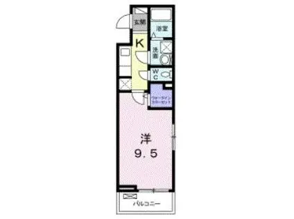 エスプリ(1K/2階)の間取り写真