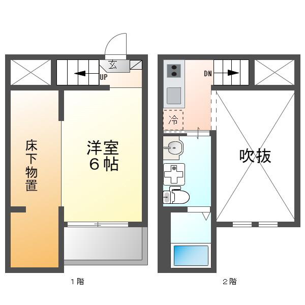 AVANT UNPAS(1K/2階)の間取り写真
