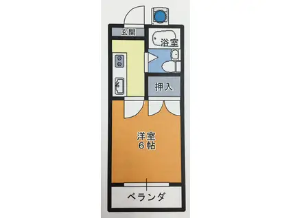 学園ハイツA棟(1K/1階)の間取り写真