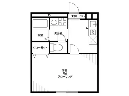 アムールエスペランス(1K/1階)の間取り写真