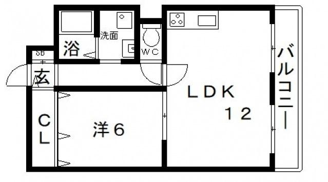 レインボーコートパートII(1LDK/2階)の間取り写真
